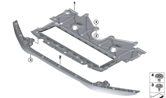 Isolamento do compartimento do motor para BMW Série 2 G87, Série 3 G80, G81, Série 4 G82, G83 (OEM 51758074612). BMW original