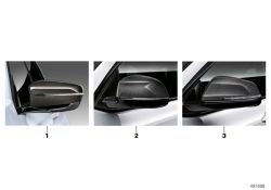 Carcasa retrovisor exterior carbono RHD izquierda OEM 51162466671 para BMW G30, G31, G32, G11, G12, G14, G15, G16... y más. Original BMW.