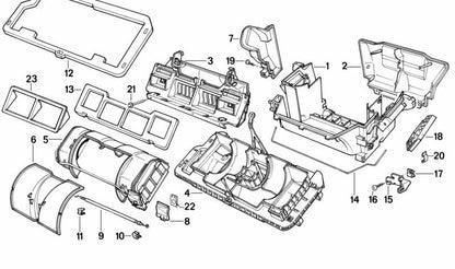 Clip de sujeción OEM 64111358563 para BMW E21, E30, E34, E24, E23, E32, E31, Z1. Original BMW.