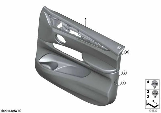 Front Right Leather Door Panel for BMW F16 (OEM 51417486148). Original BMW