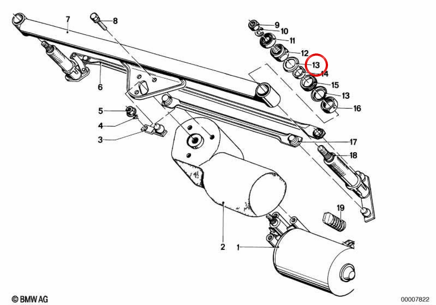 OEM Washer 61611353835 pour BMW E30, E12, E28, E24, E23. BMW d'origine.
