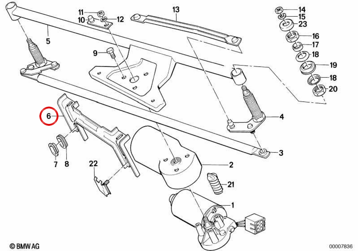 Spacer OEM 61611371921 per BMW E24. BMW originale.