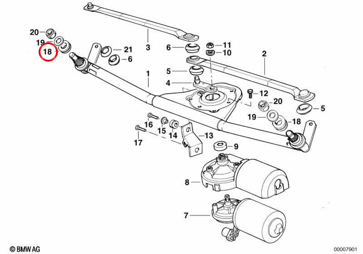 Anello BMW per BMW E36, E34, E32 (OEM 61611374257). BMW originale.