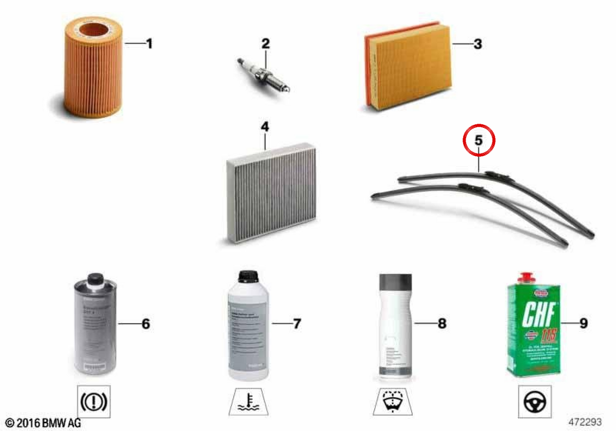 Windshield wandering set front OEM 61612241375 for BMW F30, F31, F34, F80 m3 ... and more. Original BMW.