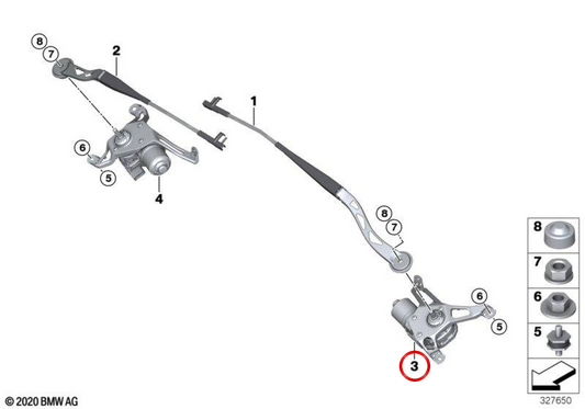 Linke Windschutzscheibe -Windschutzscheibe OEM 61615A36E98 für BMW i3 (I01). Original BMW.