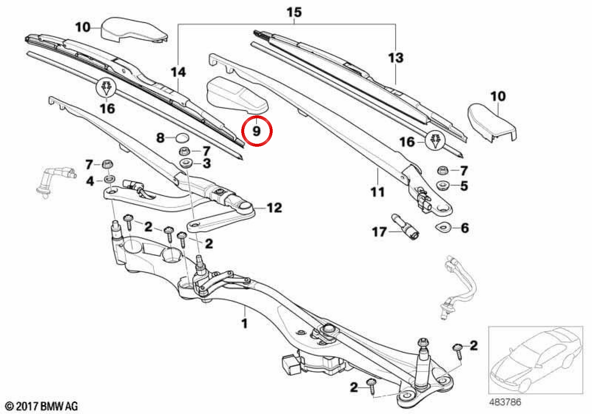 OEM -Schutzabdeckung 61617008972 für BMW E65, E66. Original BMW.