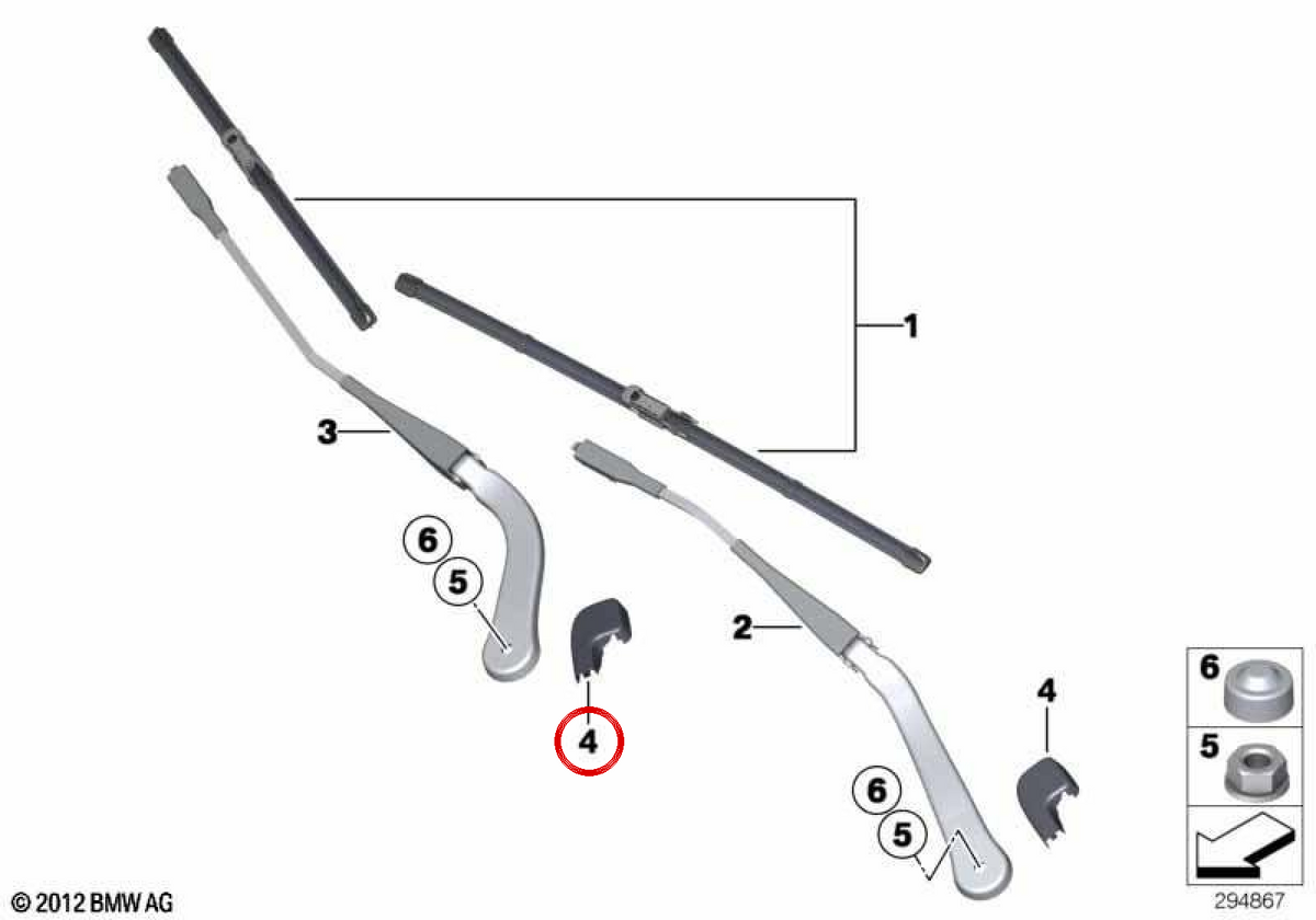 Embels Embelliar Windshield Wicshield OEM 61617138990 pour BMW E90, E90N, E91, E91N, E92, E93. BMW d'origine.