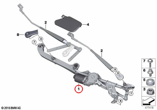 Full Windschutzscheibe Windschutzscheibe Kit 61617301043 für BMW F45, F46. Original BMW.