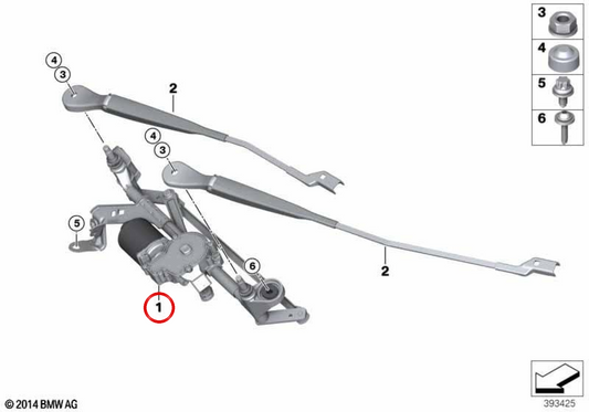 Sistema completo dei parabrezza del parabrezza 61617301046 per BMW F45 e F46. BMW originale.