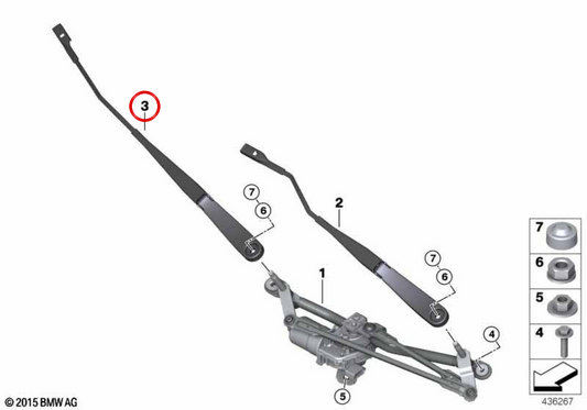 Pare-brise du pare-brise OEM 61617429708 pour BMW F39. BMW d'origine.