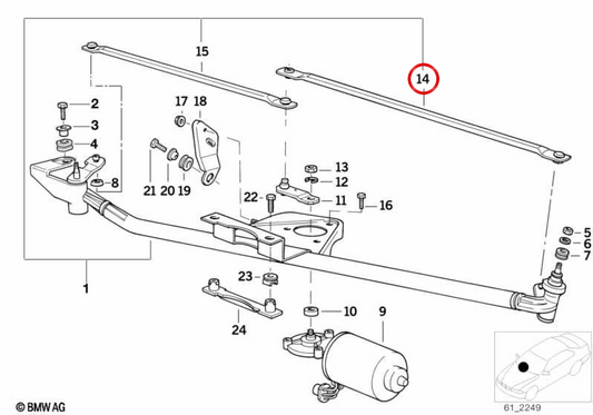 OMBOARBRISASAS UM 61618353125 für BMW (kompatible Modelle: E36). Original BMW.