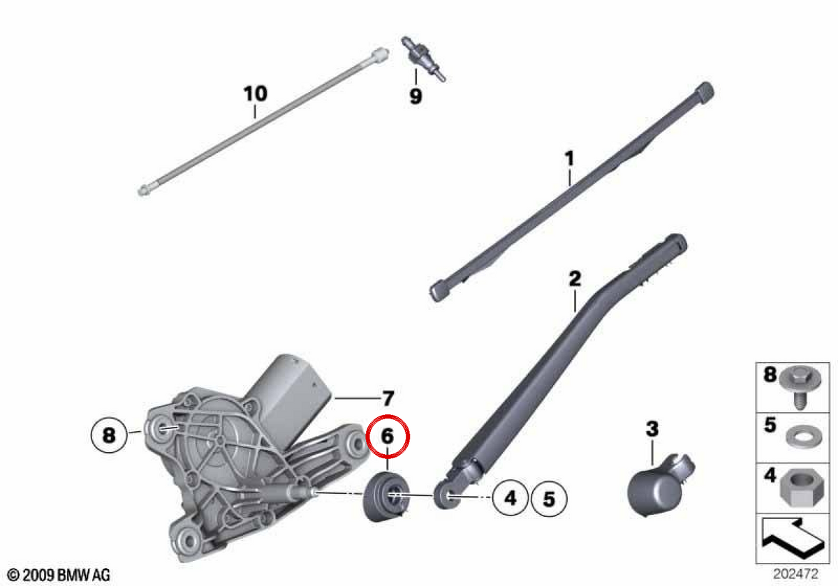 OEM CASQUILLO 61622990826 for BMW E84. Original BMW.