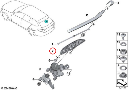 OMParabrisas Winding Bears OEM 61627390419 pour BMW G31. BMW d'origine.