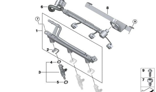 Clip sujet pour BMW X1 U11, U12, X2 U10, X3 G45, X5 G05N, G18N, XM G09, série 1 F70, série 2 U06, série 3 G20N, G21N, série 4 G22N, G23N, G26N, 5 G60, G61 , G68, 7 G70 Série, Mini F65, F66, U25 (OEM 13535A19BB3). BMW d'origine