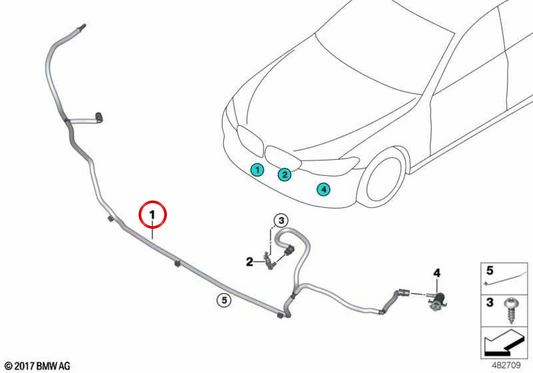 Night Vision OEM Cleaning tubo 61668079106 per BMW F90. BMW originale.