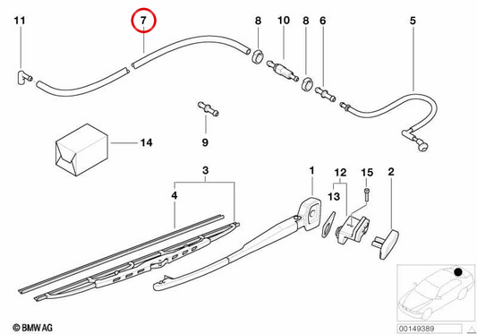 Duto de mangueira flexível OEM 61668362762 para MINI Countryman R60, Paceman R61, BMW E81, E87, E90, E39... e muito mais. BMW e MINI originais.