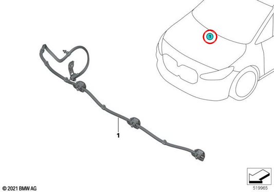 OMParabrisas Boquillas Chaise OEM 61668492099 pour BMW U06. BMW d'origine.