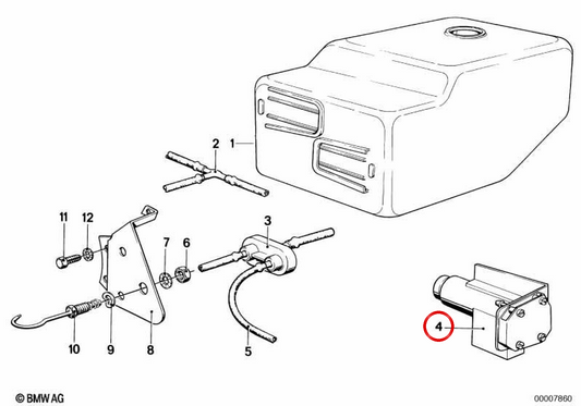 Windshield Water Pump OEM 61671359117 for BMW E21. Original BMW.