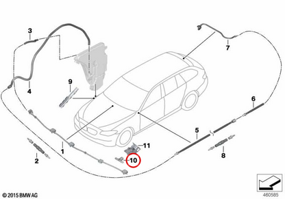 Wiper T-connector OEM 61677019857 for BMW E84, E70, E71, E72, E89. Original BMW.