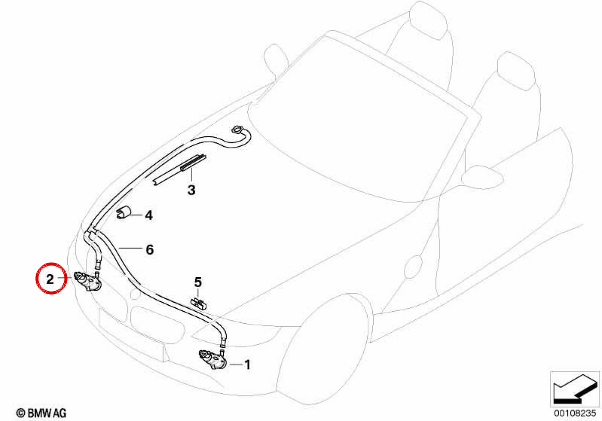 ** Couply a destra ad alta pressione 61677057452 per BMW E85, E86. BMW originale.