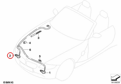 ** Couply a destra ad alta pressione 61677057452 per BMW E85, E86. BMW originale.