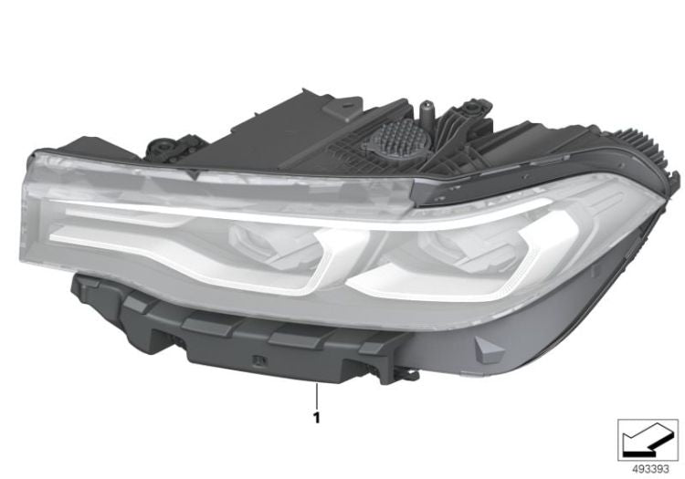 Farol LED AHL esquerdo OEM 63117933319 para BMW X7 G07, X7 G07 LCI. BMW genuíno.