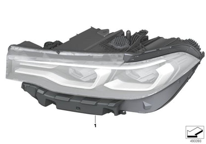 Farol LED AHL esquerdo OEM 63117933319 para BMW X7 G07, X7 G07 LCI. BMW genuíno.