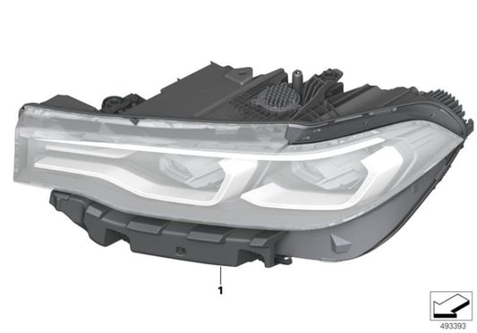 Farol LED AHL esquerdo OEM 63117933319 para BMW X7 G07, X7 G07 LCI. BMW genuíno.