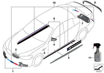 Carcasa retrovisor carbono M Performance OEM 51162446822 para BMW F90, G30, G31, G11, G12, F91, F92, F93, G14, G15, G16. Sustituye la original y mejora el diseño deportivo. Original BMW.