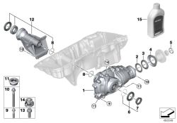 Soporte diferencial delantero OEM 31508485028 para BMW G20, G21, G22, G30, G31... y más. Original BMW.