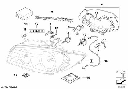 Scatola elettronica senza benrse per BMW Serie 1 E81, E82, E87, E87N, E88, X1 E84 (OEM 63117180829). BMW originale.