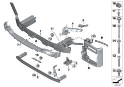 Links vordere Schockkraft für BMW X5 G05, x6 G06 (OEM 51647489465). Original BMW