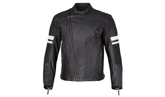 Charlottenburg Leather Jacket OEM 76118504678 for BMW Motorrad {Heritage, R Ninenet, R18, R12, and other compatible models}. Original BMW Motorrad.
