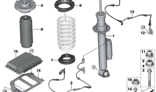 Izquierdo VDC ACHOT ARRIÈRE OEM 37106878127 pour BMW G16. BMW d'origine.