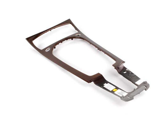 Console centrale di legno di legno OEM 51167053113 per BMW Z4 E85 ed E86 (Modelli 2.0i, 2.2i, 2.5i) con cambiamento manuale e automatico. BMW originale.