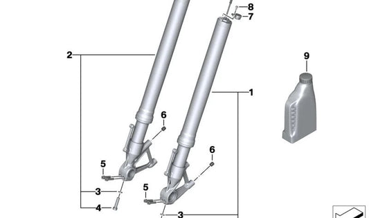 Tornillo cilíndrico OEM 31428554207 para motos BMW R nineT, R 1200 R, R 1250 R, S 1000 RR... y más. Original BMW Motorrad.