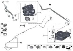 Breather Pipe Passive Tank for BMW 3 Series G20, G20N, G21, G21N, G28, G28N 4 Series G26 (OEM 16197474367). Original BMW
