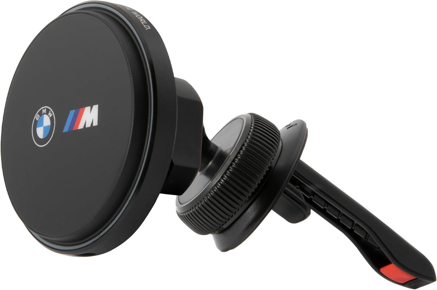 Soporte de móvil Apple / Android - BMW M original con cargador inalámbrico rápido de 15W – Manos libres magnético para coche