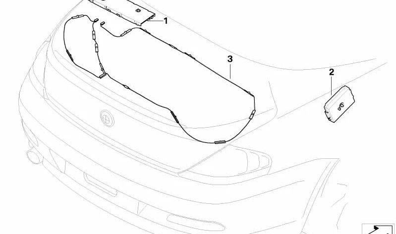 Antena GPS OEM 65209157584 para BMW E64 (Serie 6 Cabrio). Original BMW.