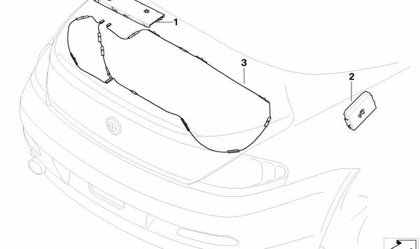 Antena GPS OEM 65209157584 para BMW E64 (Serie 6 Cabrio). Original BMW.