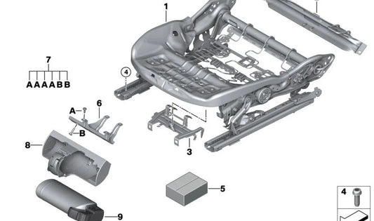 ISOFIX anchor right OEM 52109461598 for BMW F70, U06, U11, U10, F65, F66, U25. Original BMW
