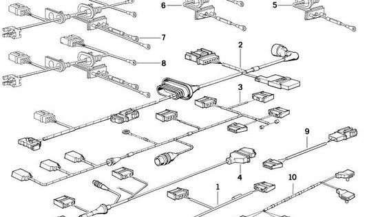 Passent à airbag générateur de gaz de câblage pour la série BMW 5 E34 (OEM 61128367268). BMW d'origine