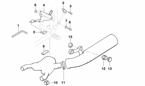 Arandela OEM 18211461923 para BMW Motorrad K 100, K 1100, K 100 RS, K 100 RT, K 100 LT. Compatible con modelos fabricados entre 1983 y 1999. Original BMW Motorrad.