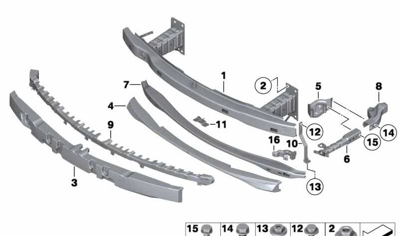 OEM fiber optic support 5164727971 for BMW E92, E93. Original BMW.