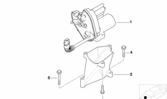 Soporte para actuador de mariposa OEM 12721407875 para BMW E39 y Z8 (E52). Pieza original BMW.