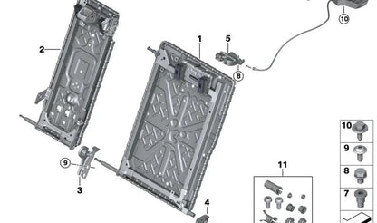 Tornillo de cilindro M10x22 OEM 07147116970 para BMW E81, E82, E87, E90, E91, E92, F10, F90, G30, F06. Original BMW.