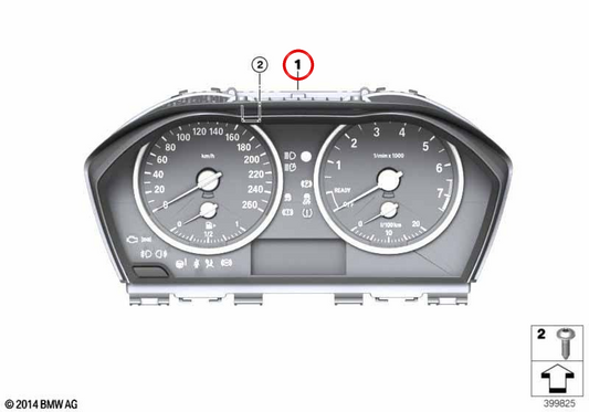 Conjunto de instrumentos OEM 62105A03E60 para BMW F45, F46, F48, F49. BMW genuíno.