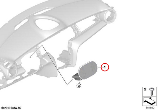Painel de instrumentos OEM 62105A33B85 para MINI Countryman F60 (12/2015-06/2020) e F60 LCI (07/2019-10/2023). MINI originais.
