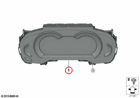 Cuadro de instrumentos con velocímetro MPH OEM 62105A59666 para BMW Serie 5 G30/G31, Serie 6 G32, Serie 7 G11/G12, X3 G01, X4 G02. Original BMW