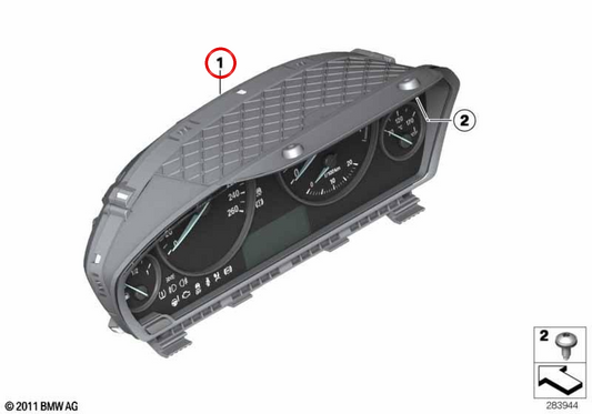 Combiné d'instruments KM/H en coréen OEM 62108718256 pour BMW Série 3 F30, F31, F34 GT et Série 4 F32, F33, F36 Gran Coupé. Original BMW